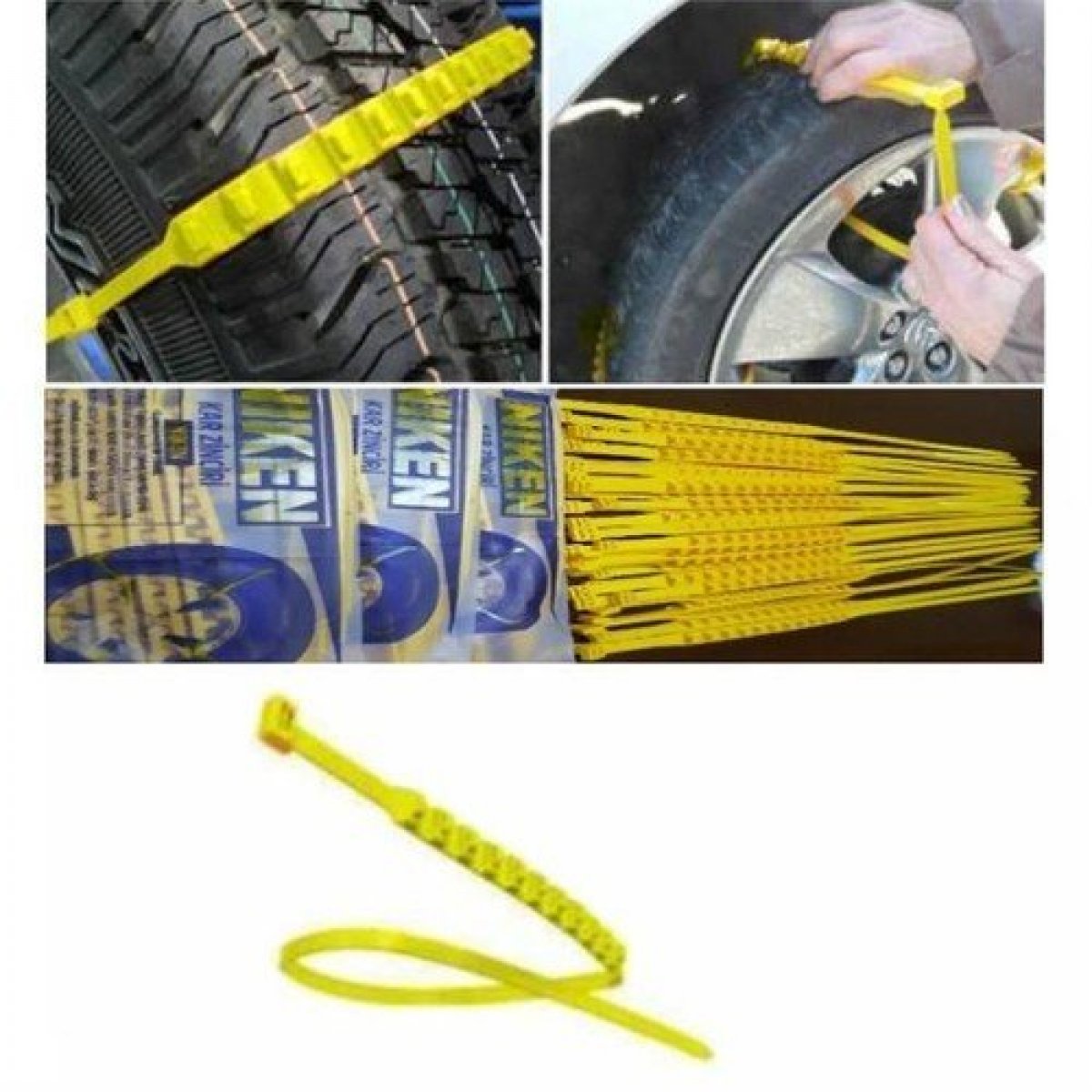 Niken Plastik Kar Zinciri Tutuş Kelepçesi-Plastik Kar Zinciri (10 adet)